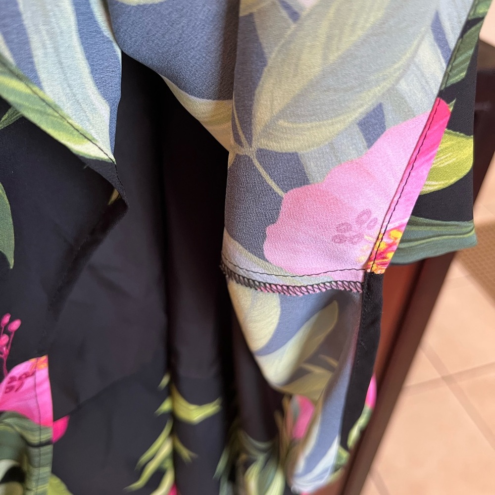 🌺NWT✨ TOMMY BAHAMA GRAND VILLA MAXI TANK DRESS BLACK TROPICAL FLORAL SIZE SMALL - Picture 7 of 7